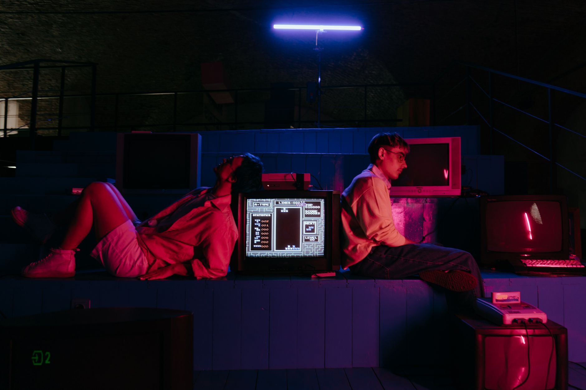 CRT Gaming monitor retro neon